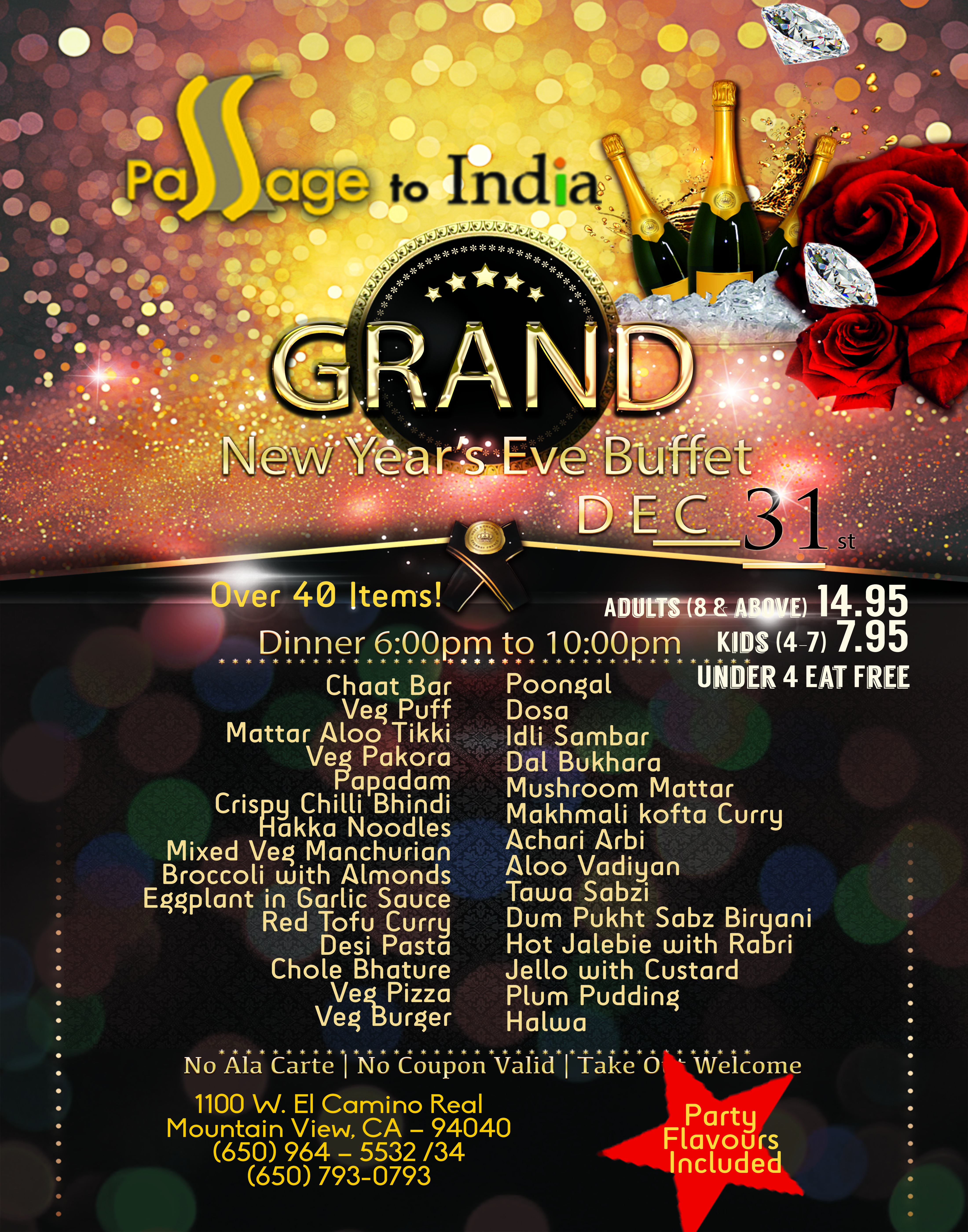 New Year’s Eve Buffet | Passage To India